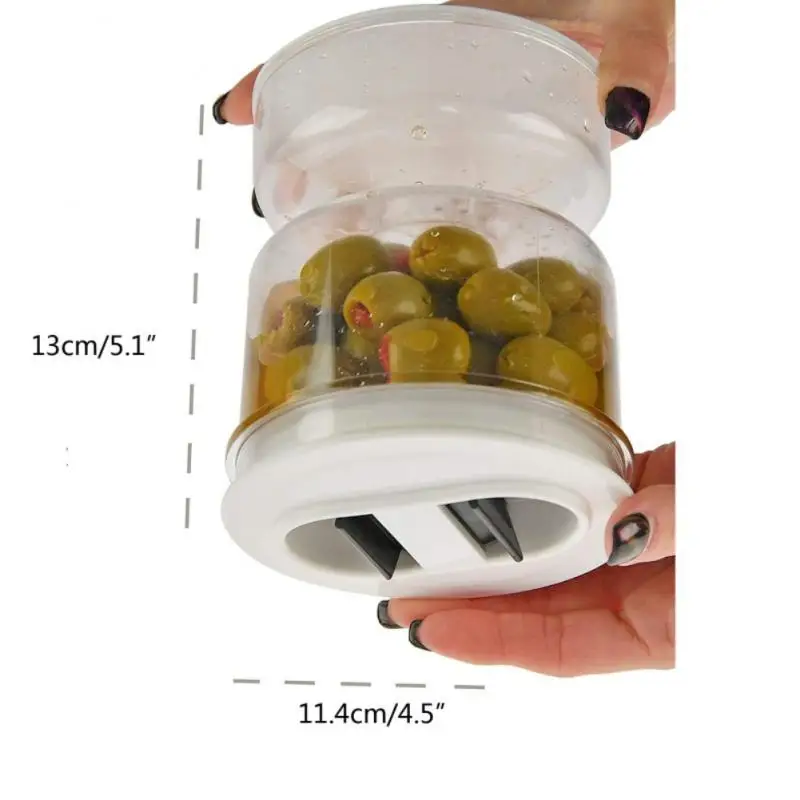 

Hourglass Jar Pickle Can 200g Easy Carry Compact Dry-wet Separation Durable Kitchen Gadgets Dry Wet Separate Food Storage Abs