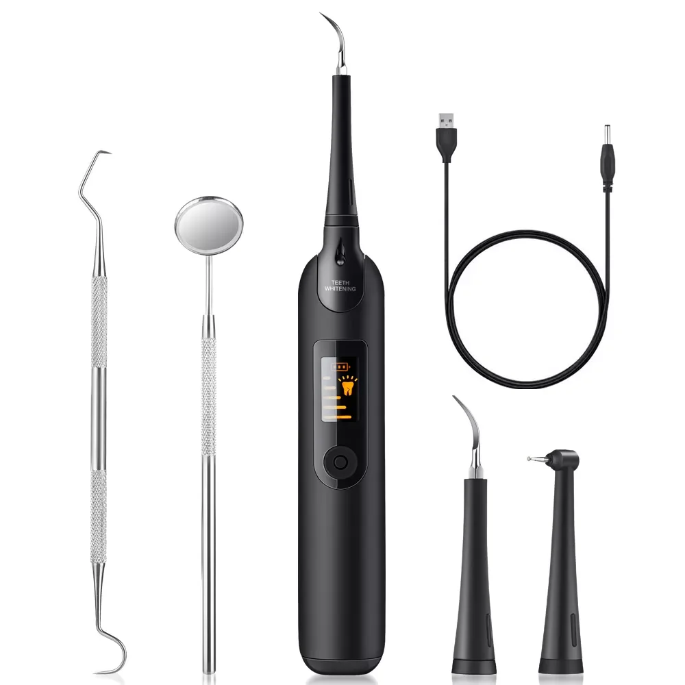 

Electric Teeth Whitening Tartar Remover with Mouth Mirror Teeth Cleaner Kit for Calculus Stains Dental Scaler Oral Care Whiten
