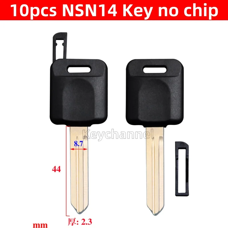 

Keychannel 10 шт. чехол для ключа-транспондер с запасным чипом и лезвием для ключа NSN14 для Nissan Juke Kicks Micra Xtrail Rogue Sylphy