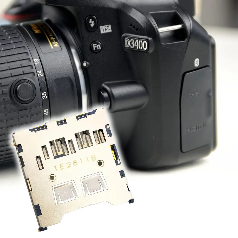 

Useful Digital Camera Storage Card Slot Replacement Camera SD-Card Slot Repair Parts Easy Installation