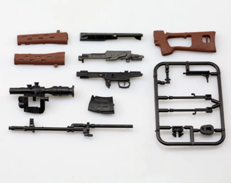 Масштаб 1/6 игрушечное оружие SVD 1:6 снайперская винтовка 4D модель пластикового