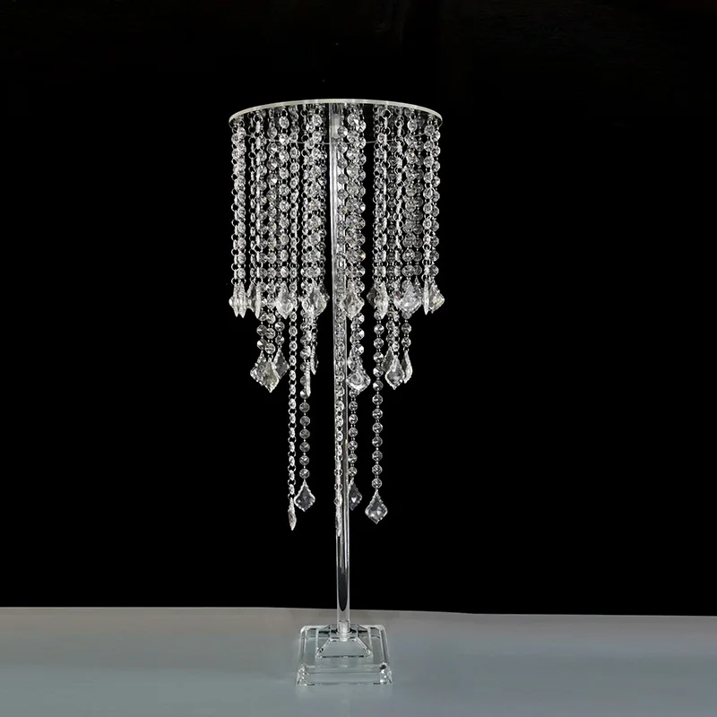 

Crystal Cake Stand Flowers Vase Candlestick Centerpieces Road Lead Candelabra Centerpieces Wedding porps Christmas deco