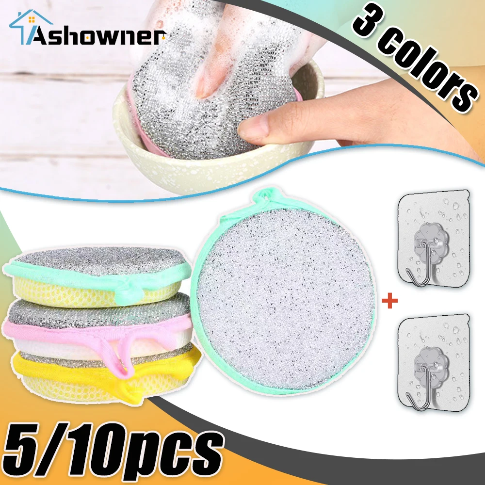 

10/20pcs Dishwashing Sponge Double Side Cleaning Supplies Reusable Cleaning tools For kitchen Pot Brush Kitchen accessories