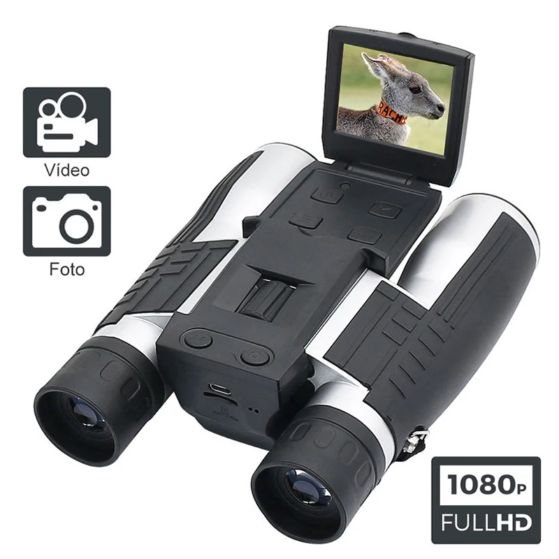 Купи 12x32 Digital Telescope 2.0" LCD Screen Binocular Telescope HD Digital Camera Photo Video-recording Outdoor Binoculars за 4,736 рублей в магазине AliExpress