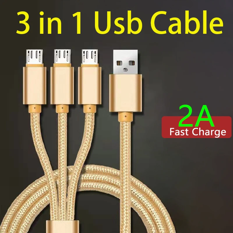 charging cable 3 in 1 usb micro cable type c cable charger usb cable for samsung xiaomi mobile phone accessories usb c cable free global shipping