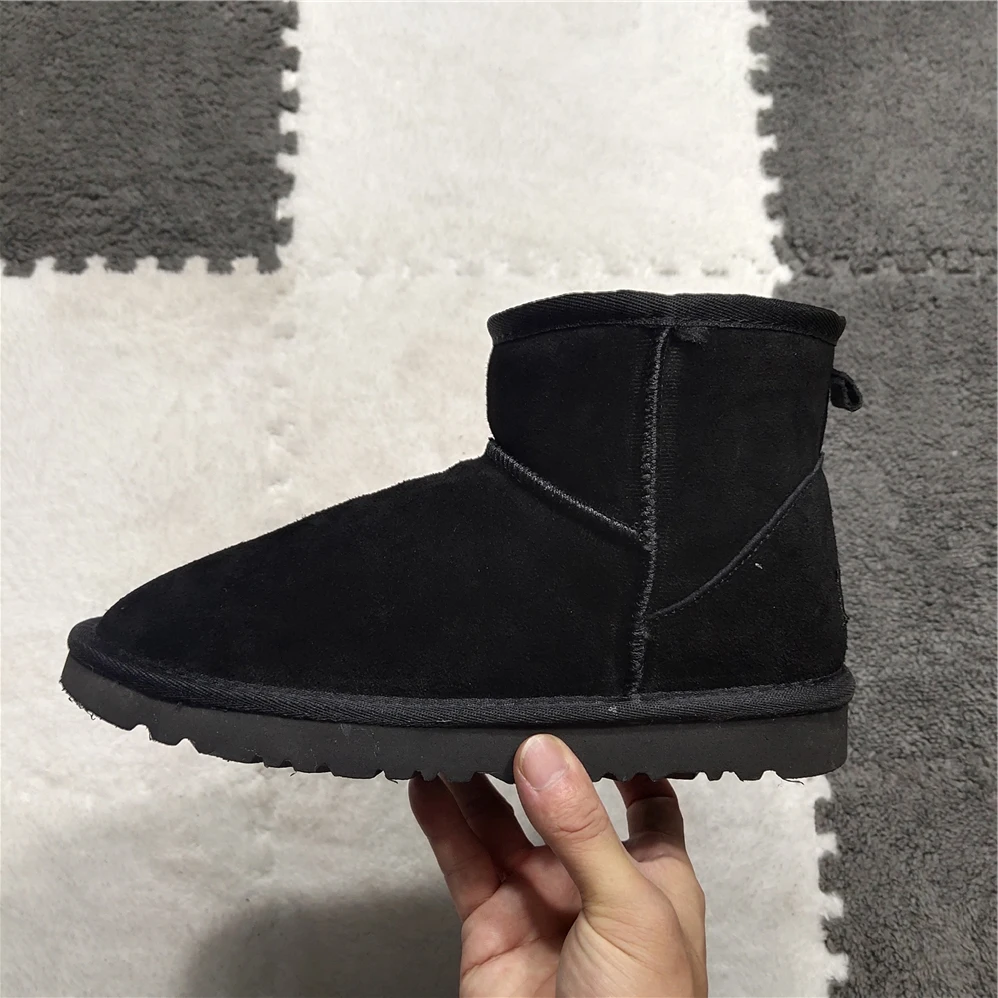 

2021 Genuine High Quality Australia Brand Winter Women's Snow Boots Cow Split Leather Ankle Shoes Woman Botas Mujer Big 43 44