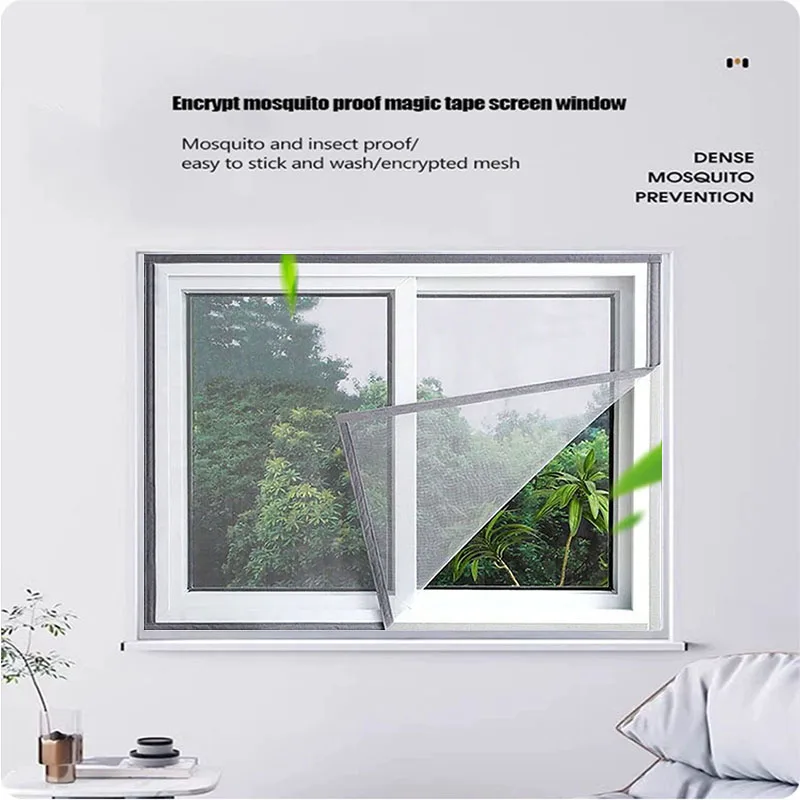 

Самоклеящаяся оконная москитная сетка серая