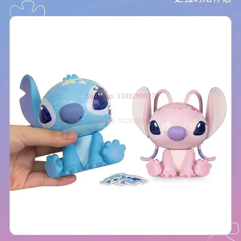Disney 3D-JP Lilo &amp Stitch 3D Puzzle Toys Аниме Статуэтки Ангел 3d Пазл Ночник Девушки Kawaii Подарок