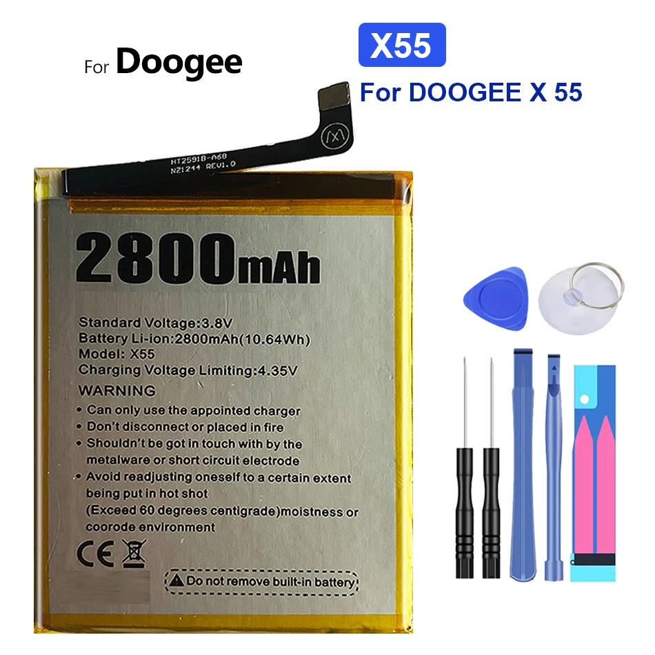 

Battery for DOOGEE X 55 X55, 2800mAh