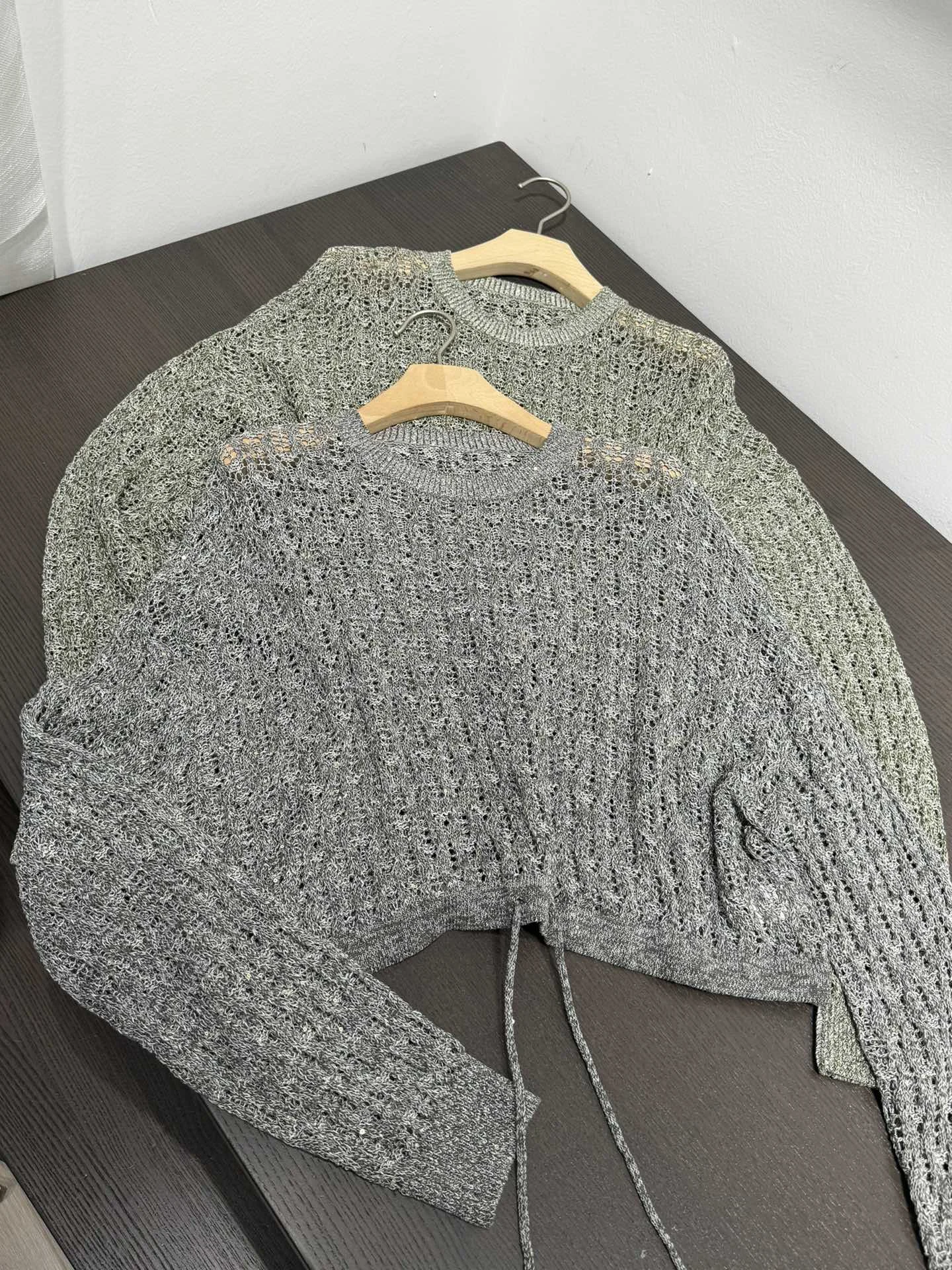 Весенне-летний женский свитер легкий льняной пуловер с блестками женская одежда