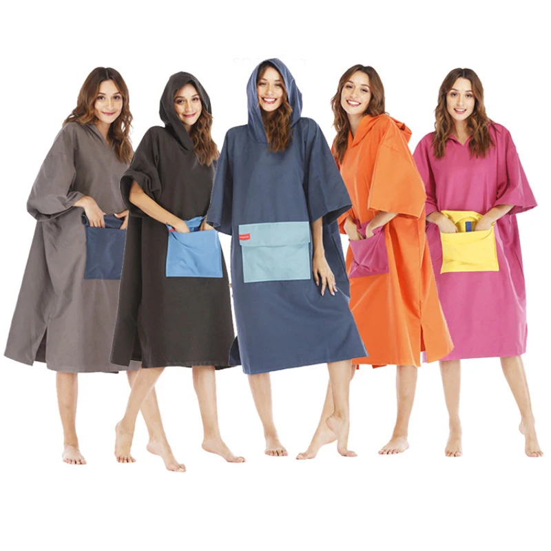 Полотенце для плавания из микрофибры с капюшоном быстросохнущее мужчин и женщин