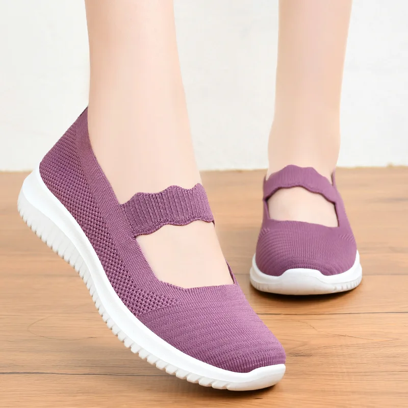 

Women Casual Shoes 2022 New Fashion Breathable Fly Weave Casual Shoes Women Loafers Women Comfort Flat Shoes zapatos para mujer