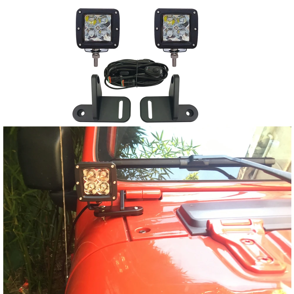 Lantsun JL1109 для Jeep JL для wrangler аксессуары 2018 + JL #9 провод + LED620 + JL кронштейн