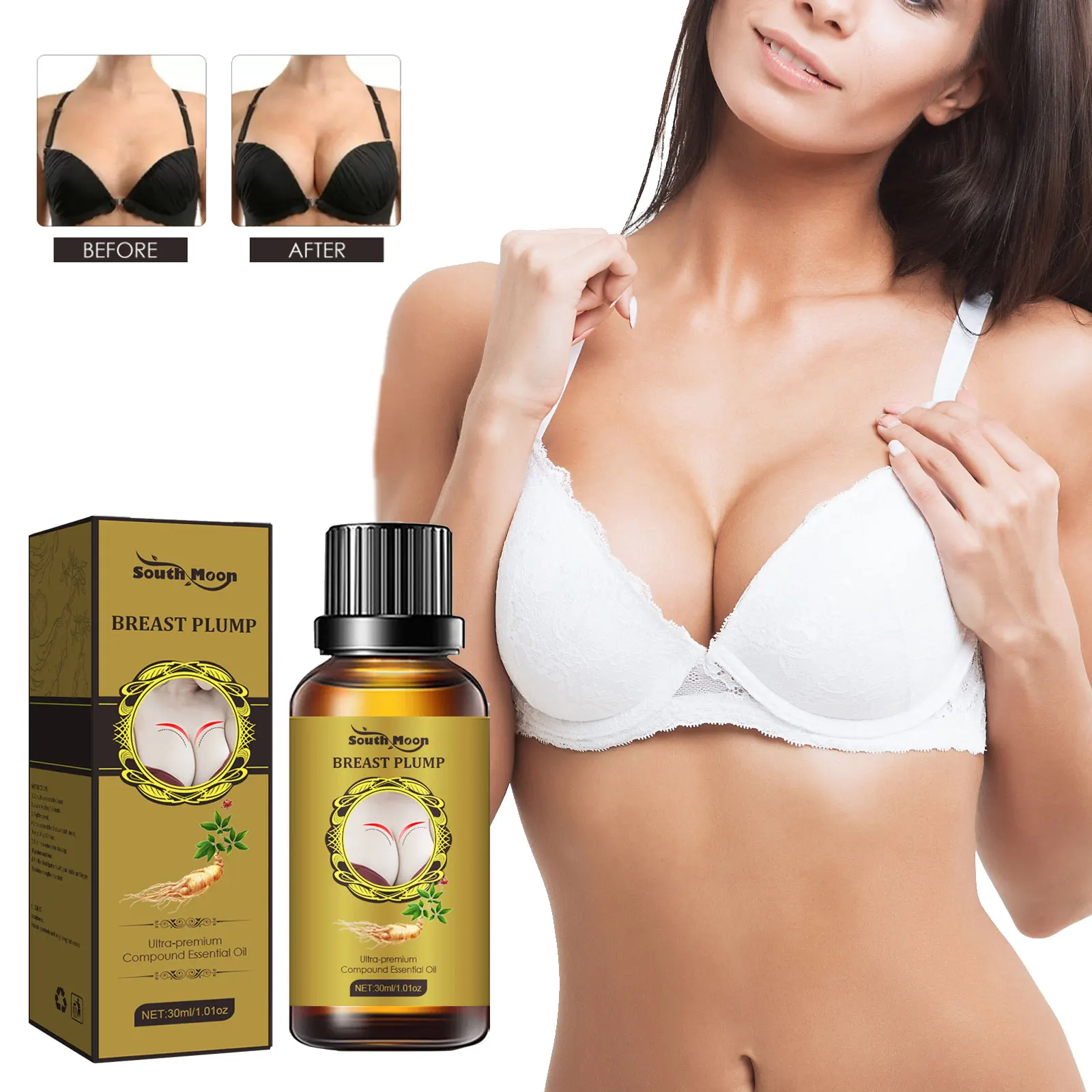 

Breast Enhancement Oil Big Ass Firming Sagging Fast Grow up Busty Sexy Breast Increase Elasticity Plump Chest Lifting Essence