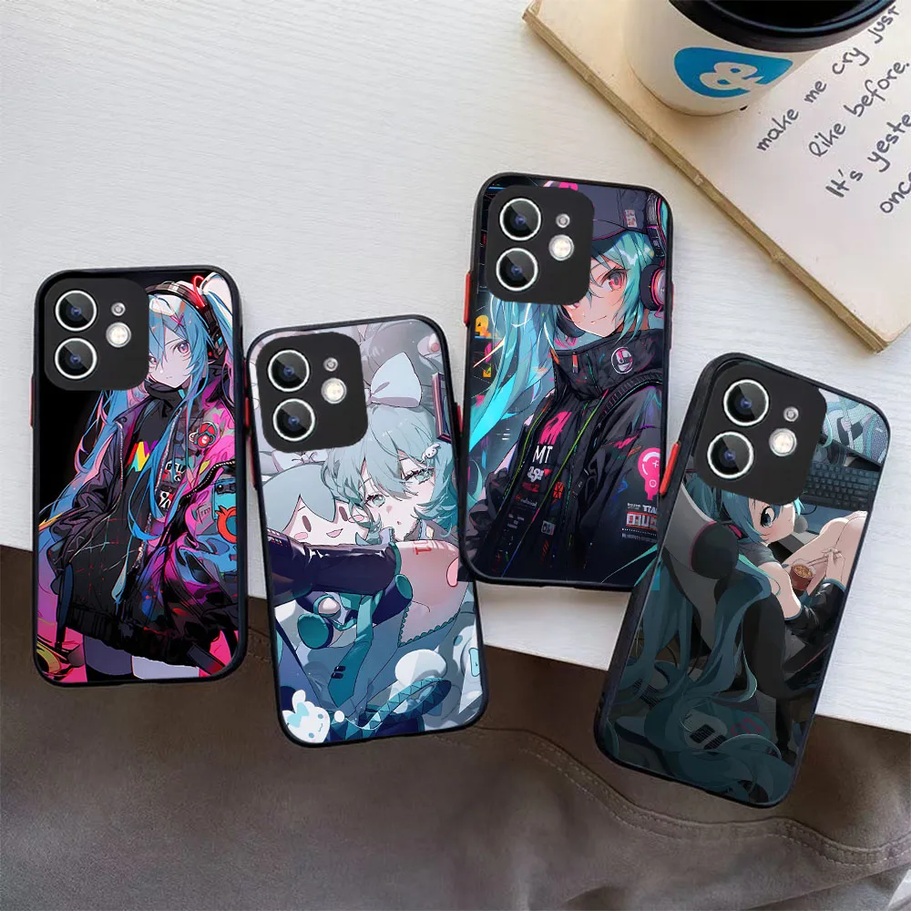 Черный силиконовый чехол WBA-14 Hatsune-Miku для OPPO A3 5 9 15 16 17 38 40 52 53 54 57