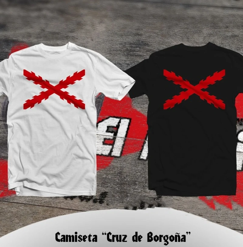 

CAMISETA " CRUZ DE BORGOÑA " Men T-Shirt Short Sleeve Casual Cotton O-Neck Summer T Shirt Size S-3XL