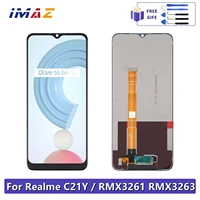 original display for realme c21y lcd 10 touches screen with frame replacement for realme c21y rmx3261 rmx3263 display screen