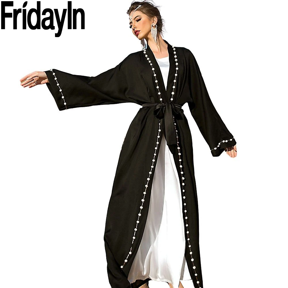 

Fridayin Abaya Дубай, Турция мусульманское платье для женщин Caftan Рамадан арабское женское платье
