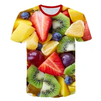 summer fruit burger 3d printed t shirt mens hip hop casual style short sleeve fashion top