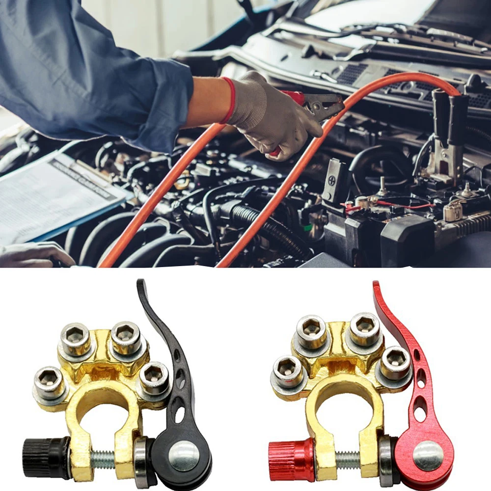 

1 пара, быстроразъемные автомобильные кабели, разъемы, автомобильный аккумулятор, основной кабель, зажим, Клемма, винтовое соединение для автомобиля, грузовика