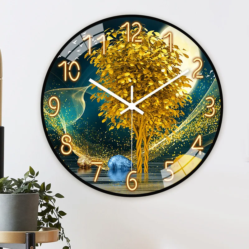 

【12 Inch 30cm】Wall Clock Living Room Modern Simple Atmosphere Silent Household Light Luxury Nordic Quartz Clock