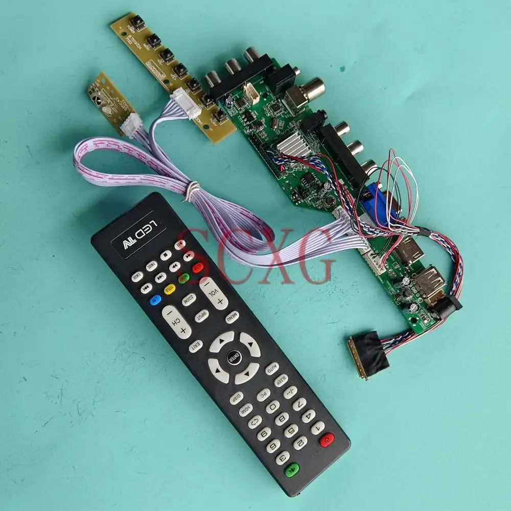 

For LTN156AT23-C01 LCD Control Driver Board Kit 1366 768 Digital Signal DVB 40 Pin LVDS Display AV USB HDMI-Compatible VGA 15.6"