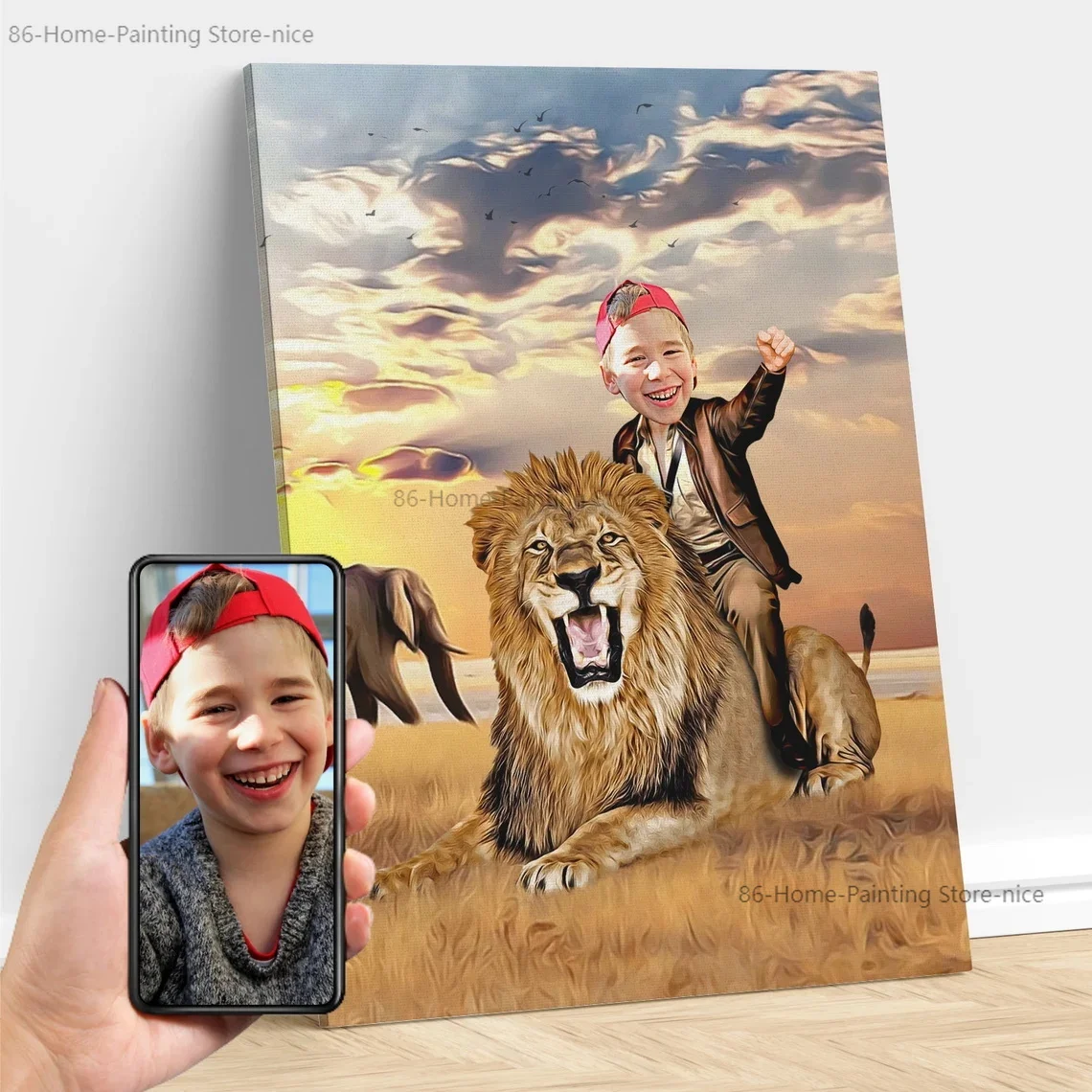 Персонализированный женский персонаж на заказ искусство стену подарки идея для