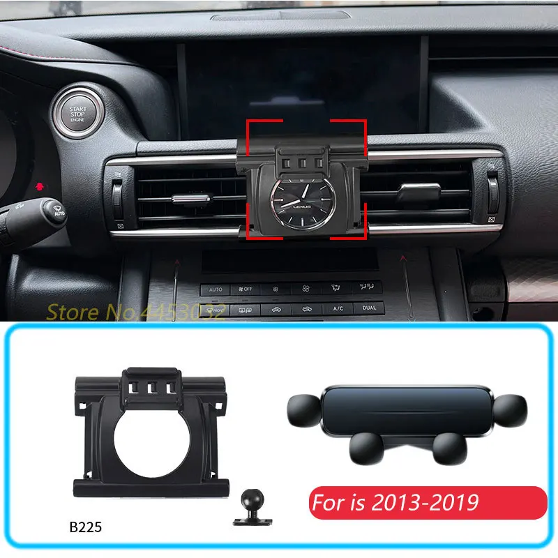 

Автомобильный держатель для телефона для Lexus is 250 300 2013-2019 гравитационная Подставка Кронштейн для горизонтального GPS мобильного телефона аксессуары с основанием