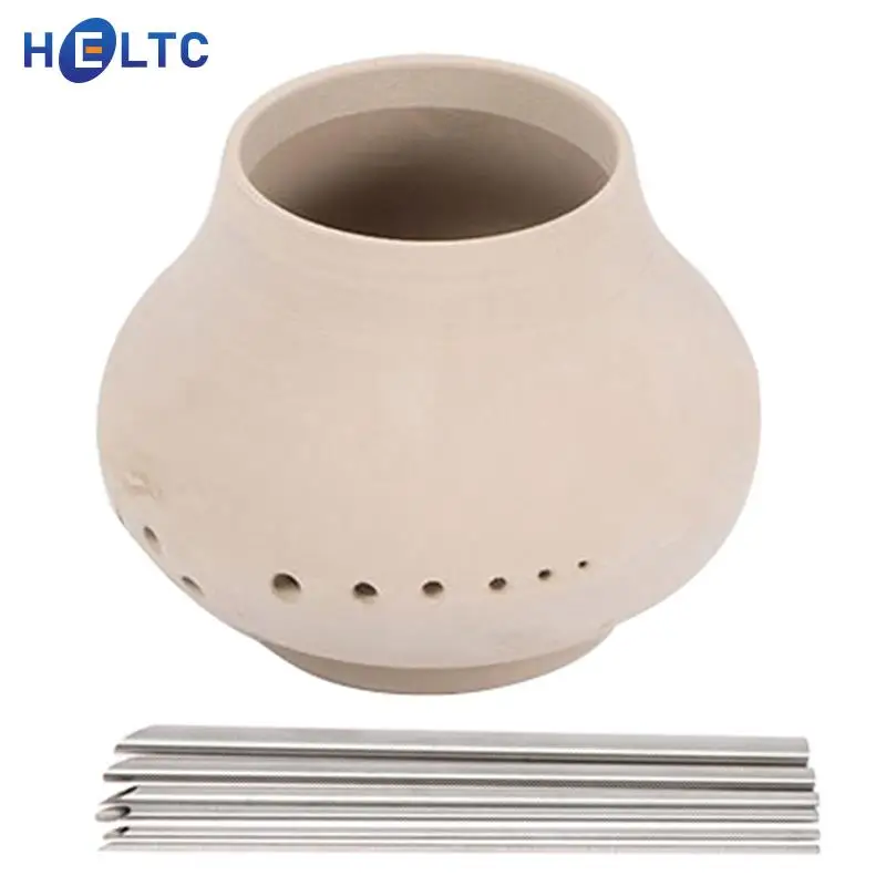 

6PCS/pack Pottery Punch Hole Teapot Mouth Punching Tools Full Circle Punch Drilling Purple Clay Pot Stainless Steel Clay Tool