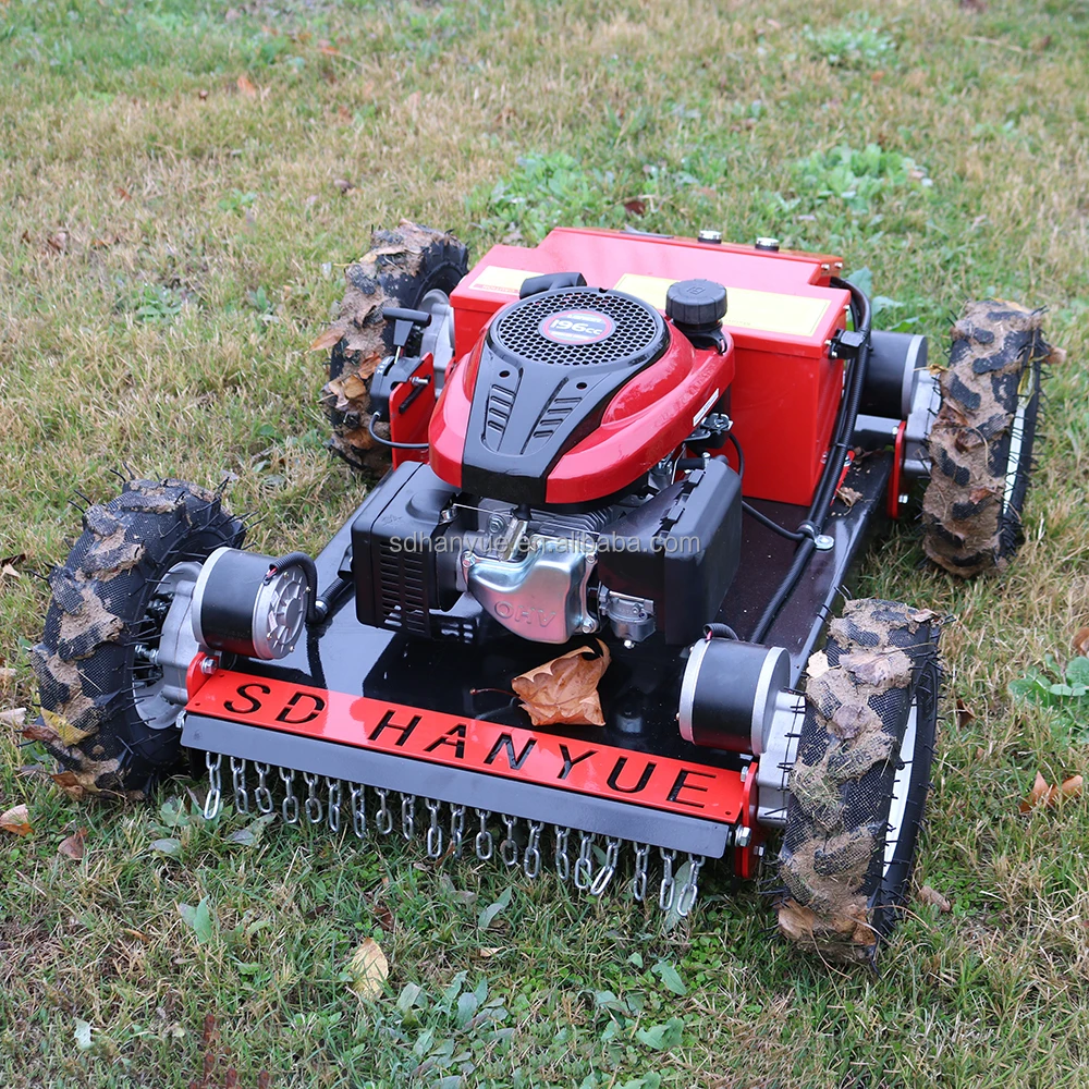 Радиоуправляемая газонокосилка роботизированная косилка на гусеничном ходу 7 5