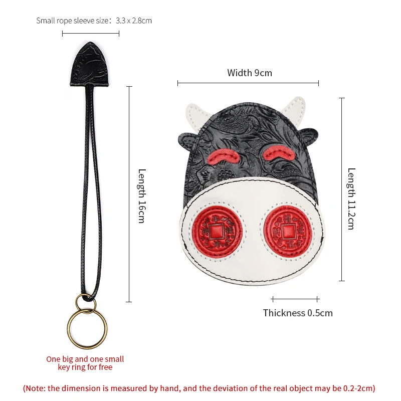 Handmade Cowhide Men's Key Wallet Genuine Leather Smart Key Holder Pocket Housekeeper Case Portable Keyring Keychain For Male