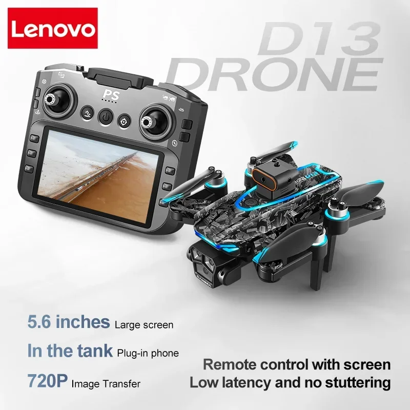 Фото Lenovo D13 GPS Дрон 8K с тройной камерой Воздушный HD Оптический поток Интеллектуальное предотвращение препятствий Складной бесщеточный двигатель VR Дрон №5