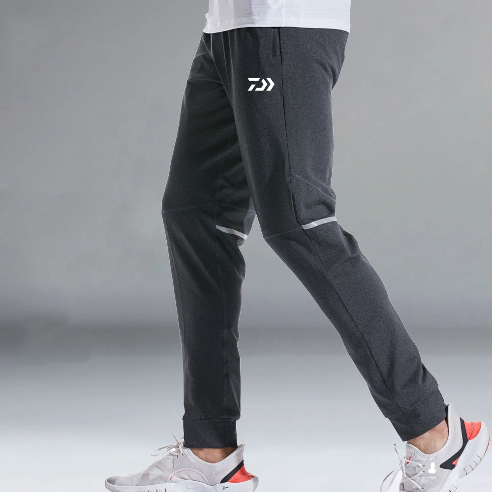 

New Running Fitness Casual Sports Pants for Men Outdoor Breathable Quick Drying Fishing Pants Daiwa