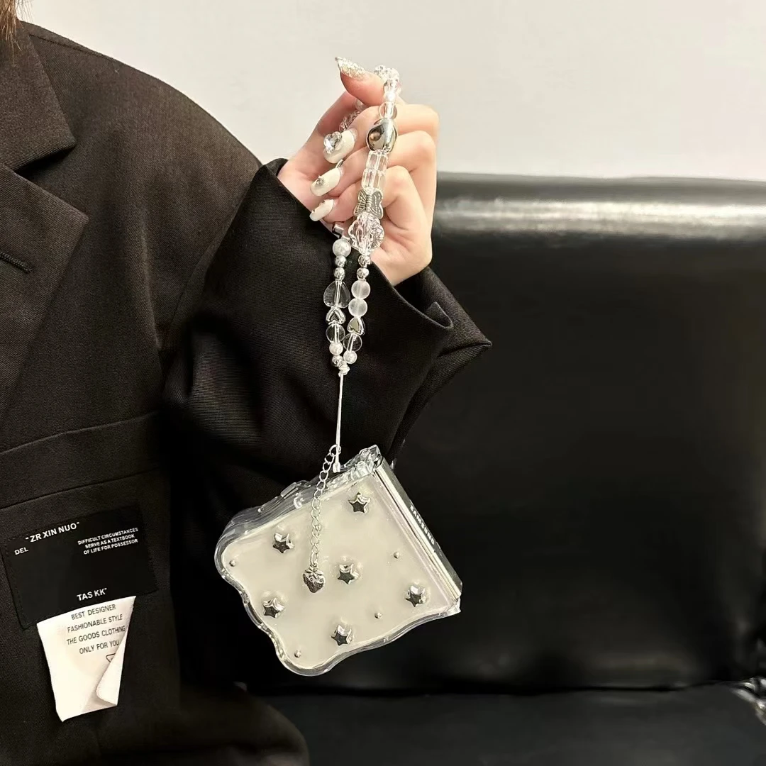 Для Samsung Galaxy Z Flip 6 5 4 3 5G F7110 F7070 Роскошный кристаллический элегантный блестящий