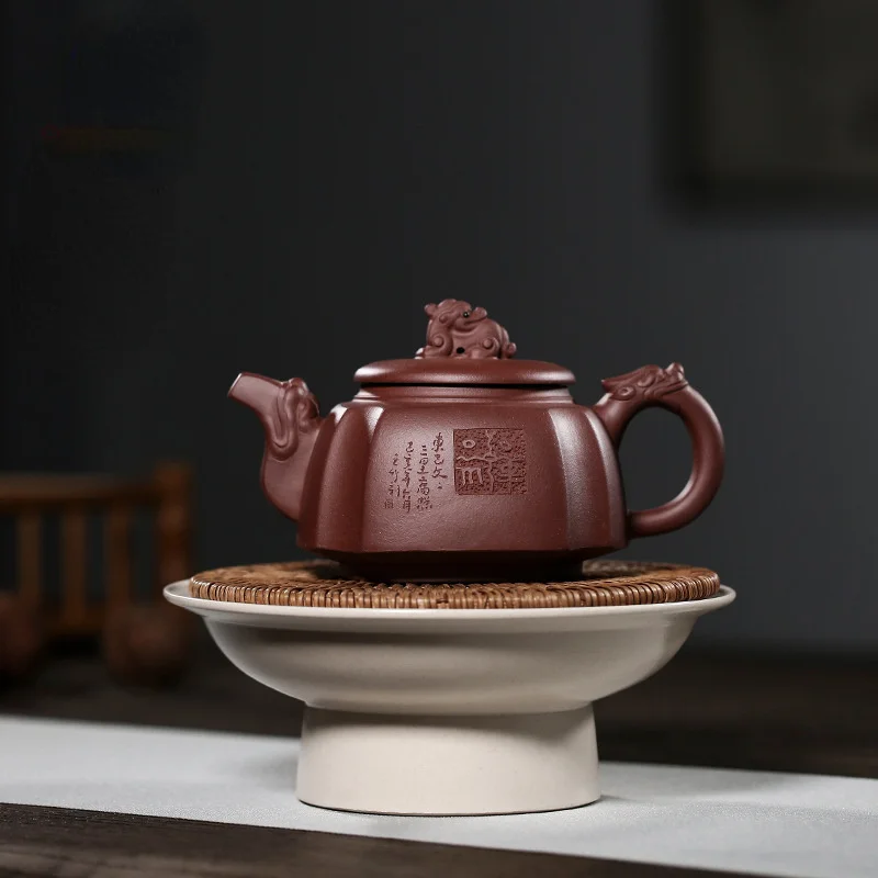 

300 мл Yixing фиолетовые глиняные чайные горшки ручной работы чайный горшок в форме шара инфузер красивый чайник Zisha чайный набор 13 отверстий фи...