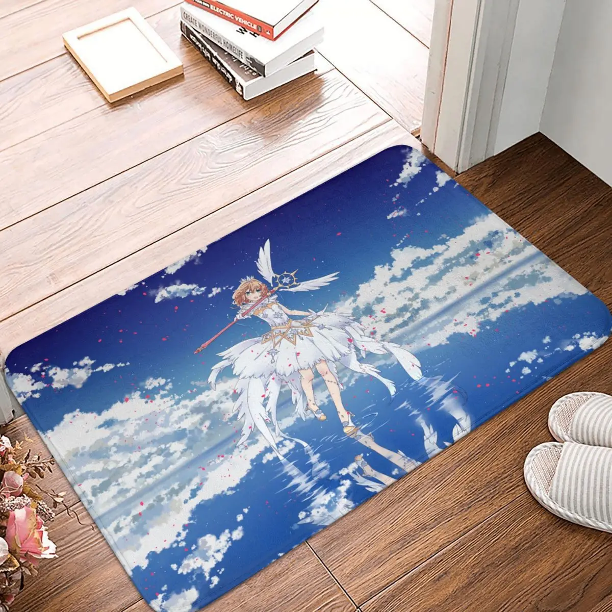 

Нескользящий Придверный коврик Сакура КИНОМОТО, ковер для гостиной, кухни, молитвенный фланелевый Декор