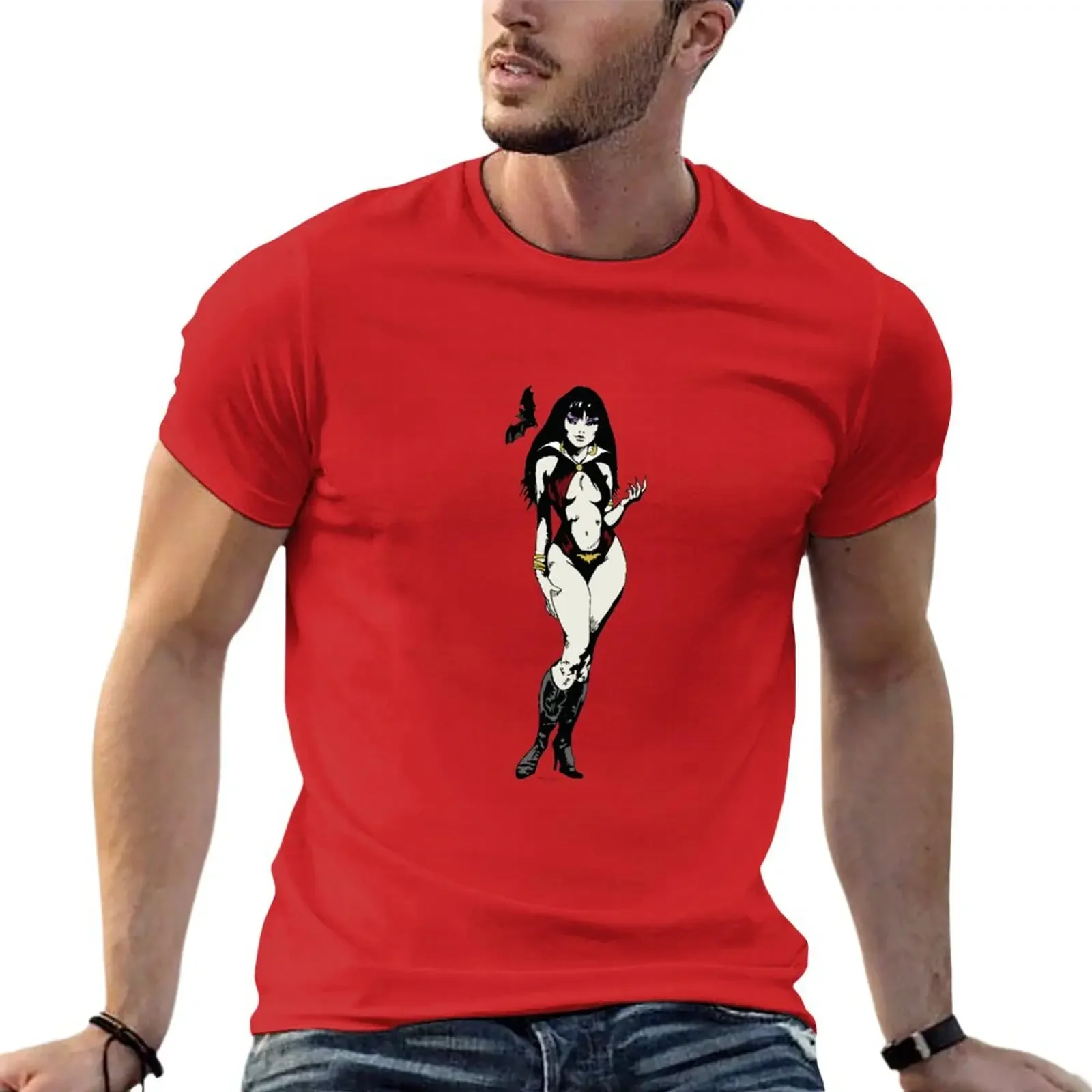 New Vampirella T-Shirt hippie clothes Blouse mens graphic t-shirts anime