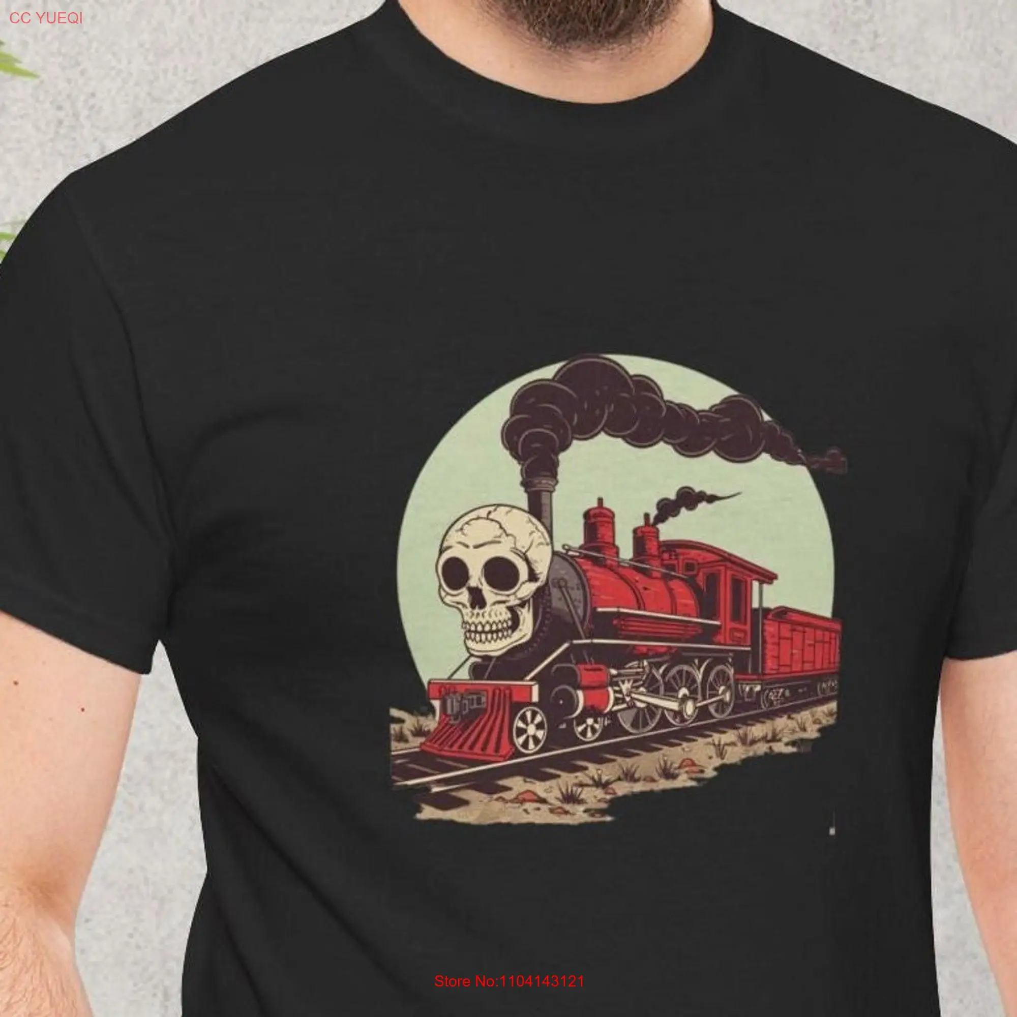 Футболка Bone Engine Идеальный жуткий поезд чтобы тянуть в сезон Хэллоуина Отличный