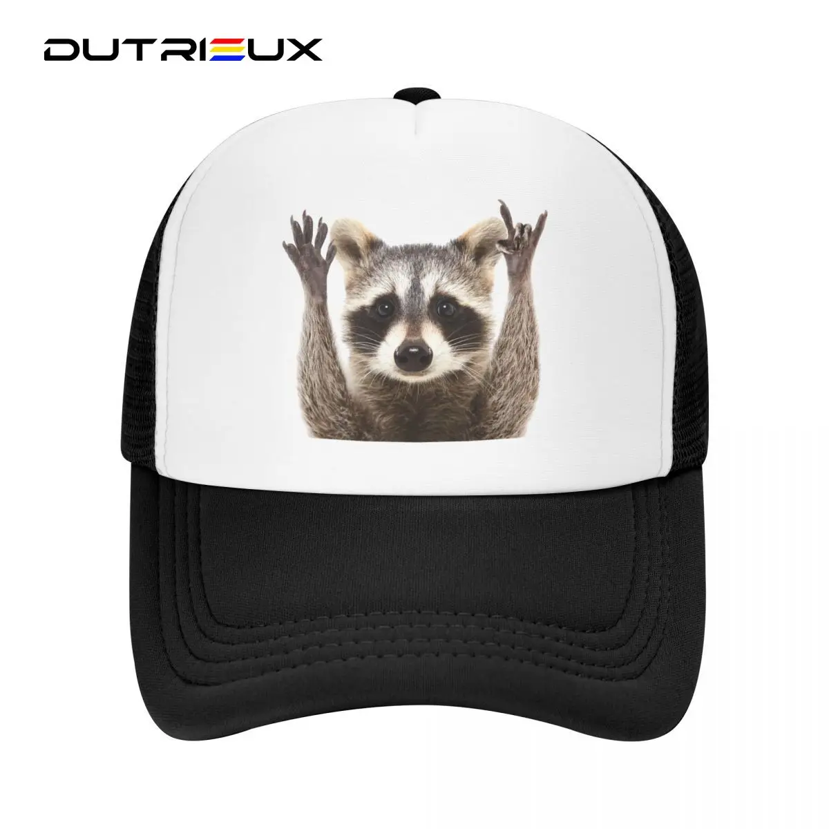 

DUTRIEUX Fashion Raccoon Baseball Cap Women Men Breathable Trucker Hat Performance Snapback Hats Summer Caps