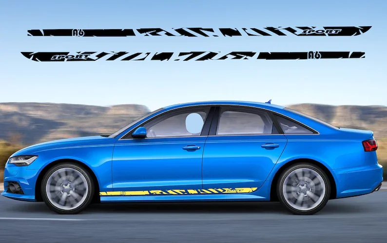 

Rear Vinyl Decal Side Bed Sticker Graphics Kit Compatible with Audi A6