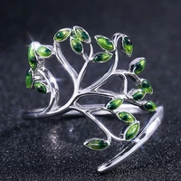 live tree shaped cocktail party women ring fresh stylish birthday pleased gift for women fashion adjustable open rings