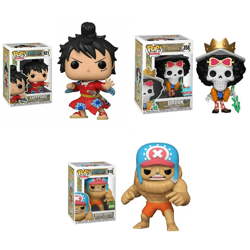 

Funko Pop Anime One Piece Action Figure Luffy BROOK Chopper Action Collectible Model Doll Children Toys PVC Gifts For Kid Adul