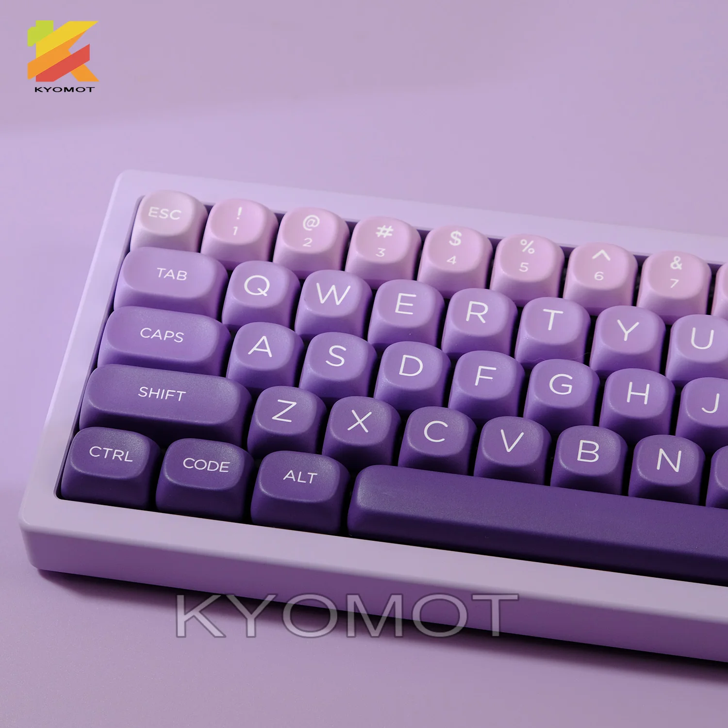 Фото KYOMOT 125-клавиш Sky Star Фиолетовый колпачок MOA Profile PBT Dye Sub Gradient колпачки для клавиш MX Switches DIY Механическая клавиатура Подарок для мальчика №5