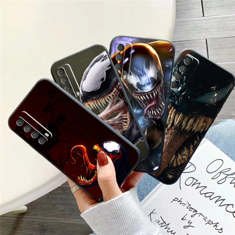 

Marvel Venom COOL Phone Case For Huawei Honor 7A 7X 8 8X 8C 9 V9 9A 9X 9 Lite 9X Lite Carcasa Back Liquid Silicon Black Funda