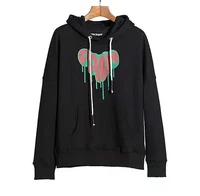 palm angels 22ss tide brand mens and womens couples heart shaped printed pattern casual fashion sweatshirt hooded