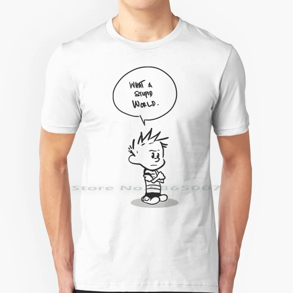 

Нужно прочитать открывающиеся линии Calvjn и H0bbes Футболка из 100% хлопка с принтом комиксов Приключения спокойный сон Билл уттерсон бег большой...