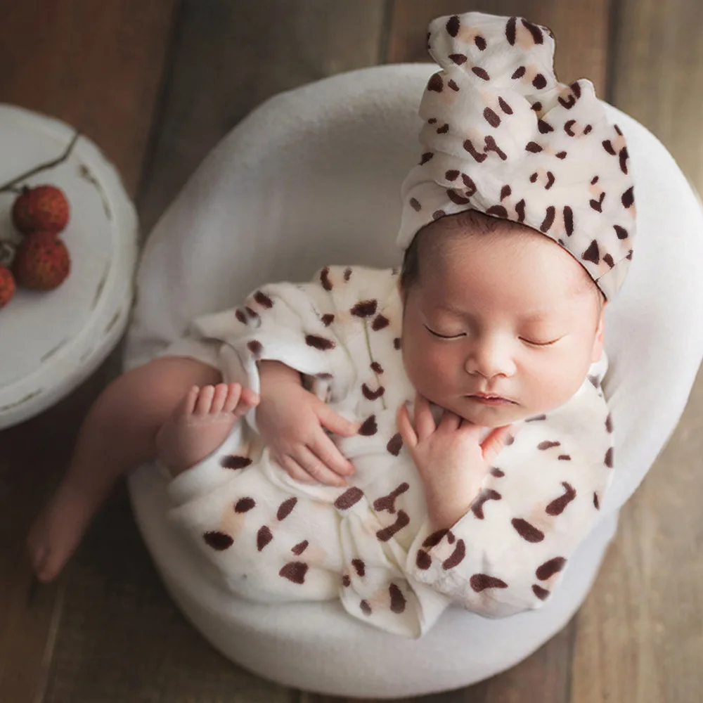 ❤️Newborn Photography Clothing Scarf+Bathrobes 2pcs/set Baby Photo Props Accessories Infant Shoot Flannel Costume Fotografia