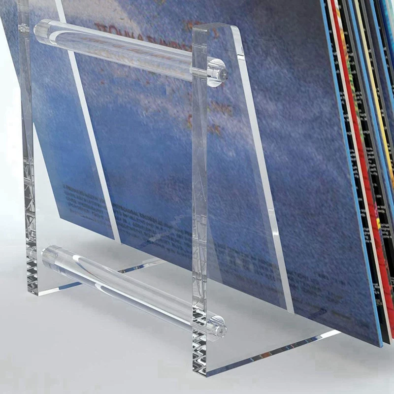 4X прозрачная виниловая подставка для пластинок держатель настольного хранения