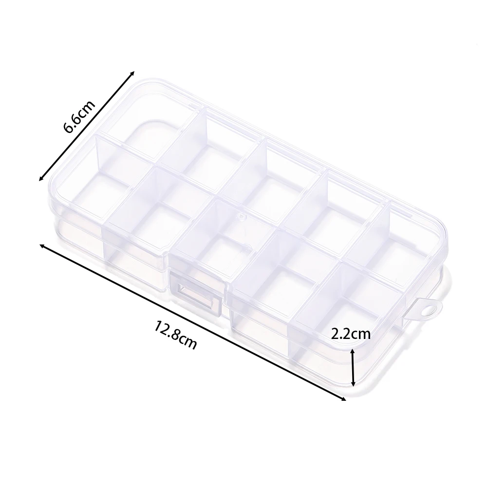 

Контейнер для хранения палочек 6-28 коробок для драгоценностей прозрачный пластиковый органайзер коробка пустой органайзер для хранения сережек и колец витрина для бусин