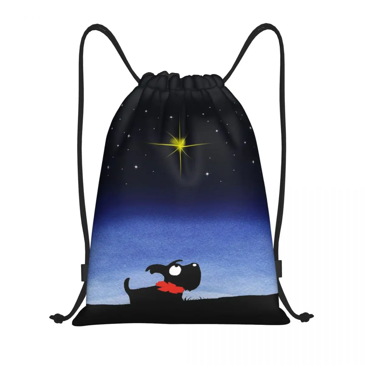 

Custom Scottie Dog Star Drawstring Backpack Bags Lightweight Scottish Terrier Graphic Gym Sports Sackpack Sacks for Shopping